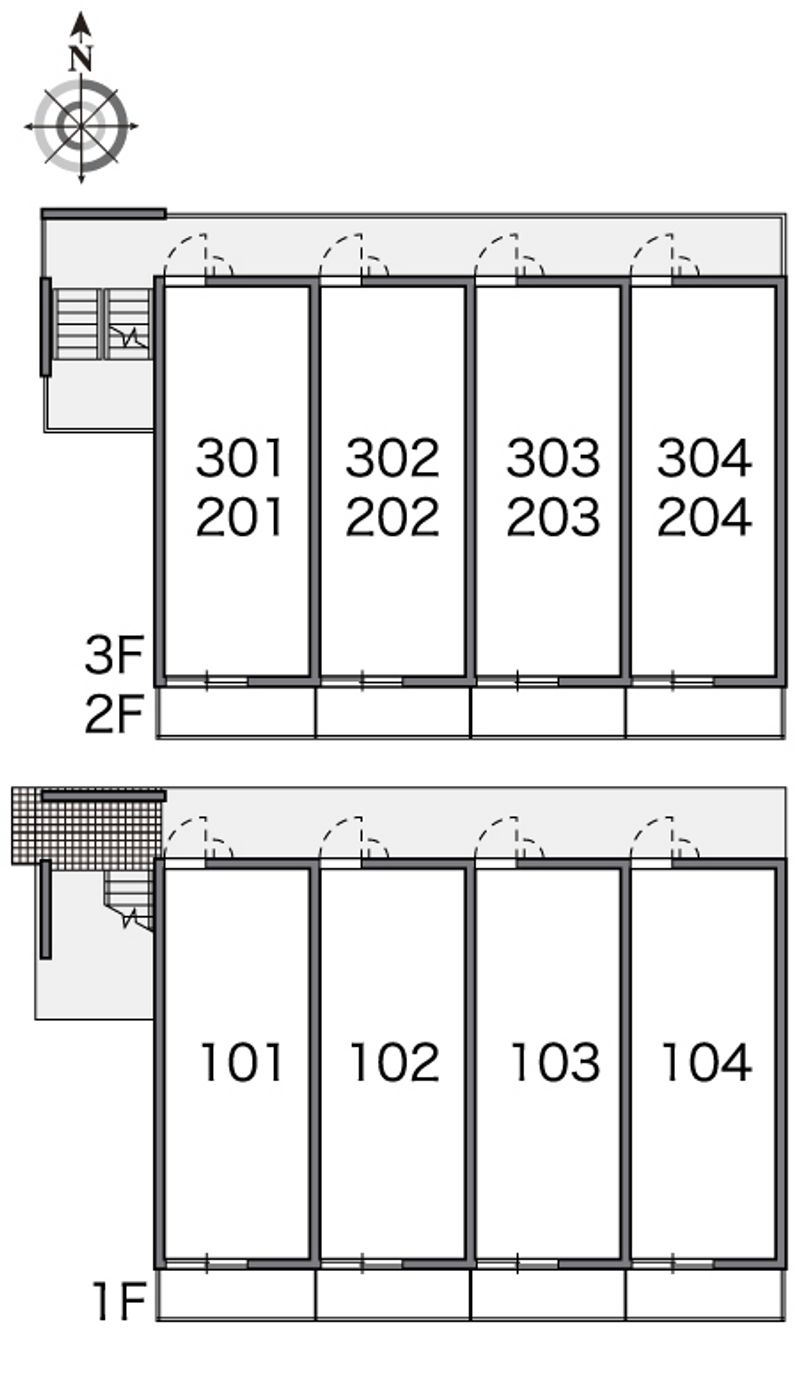レオパレスマドンナ　Ⅱ 間取配置図