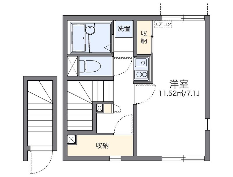 レオネクストｍｉｎｏｒｉ　５５ 間取図