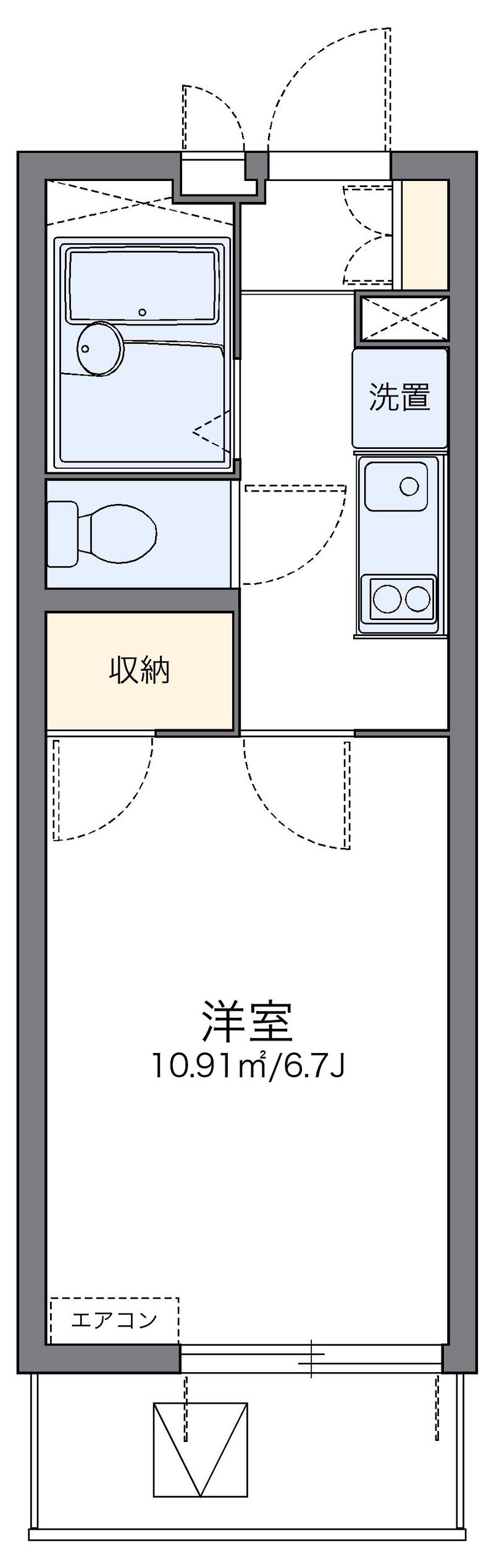 レオパレスフジニューコート 間取図