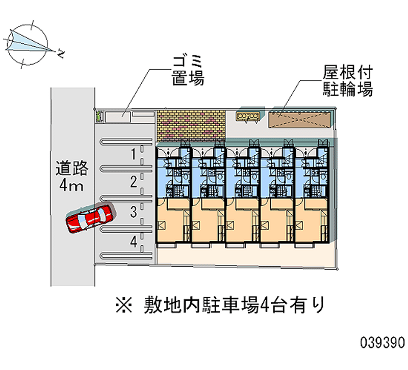 レオパレスハッピーベル 月極駐車場