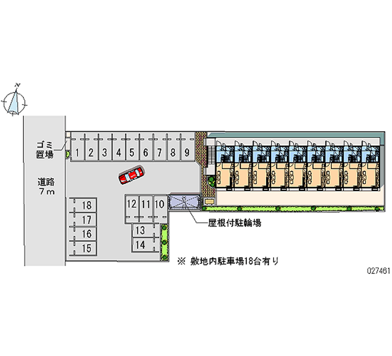 レオパレス若葉 月極駐車場