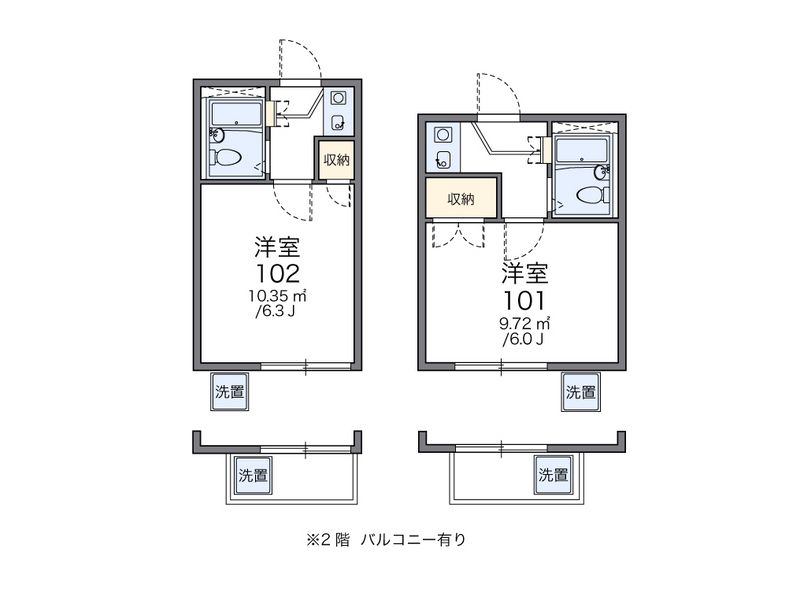 レオパレス岡崎第３ 間取図