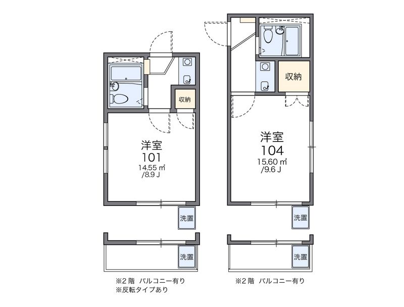 レオパレスサンクレール小戸 間取図