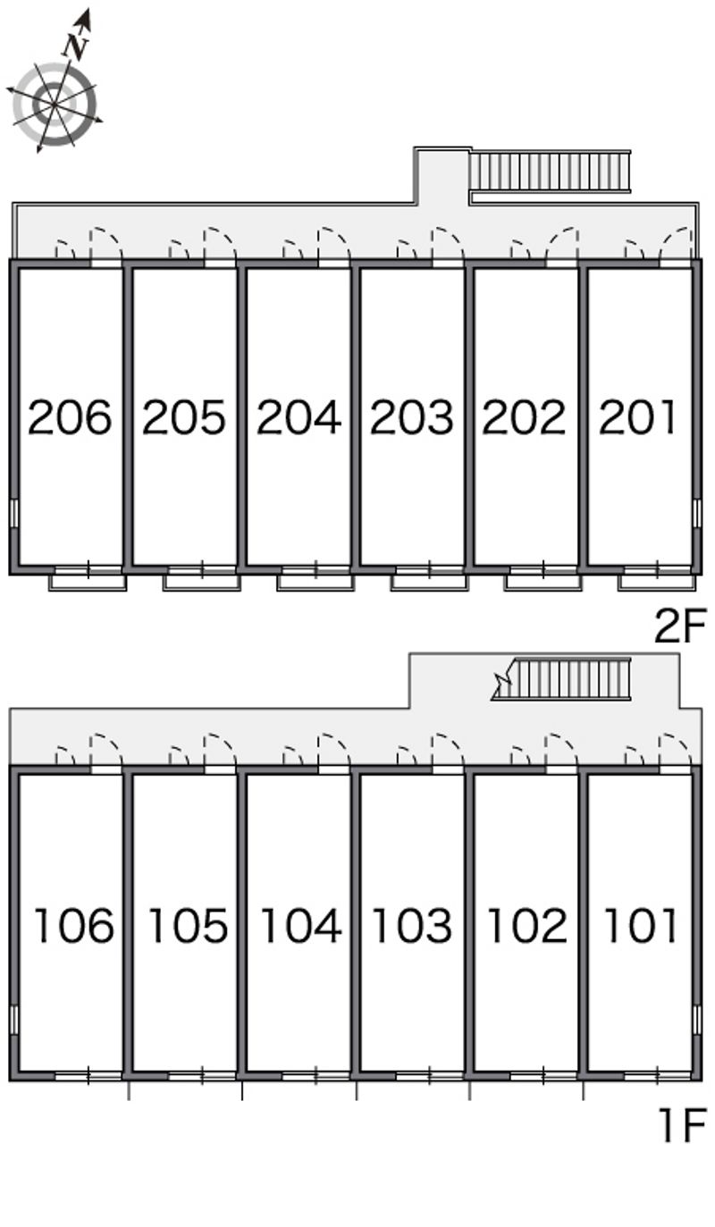 レオパレスそよかぜ 間取配置図