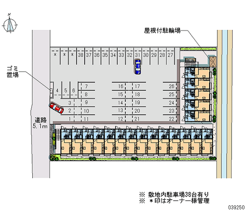 39250 Monthly parking lot