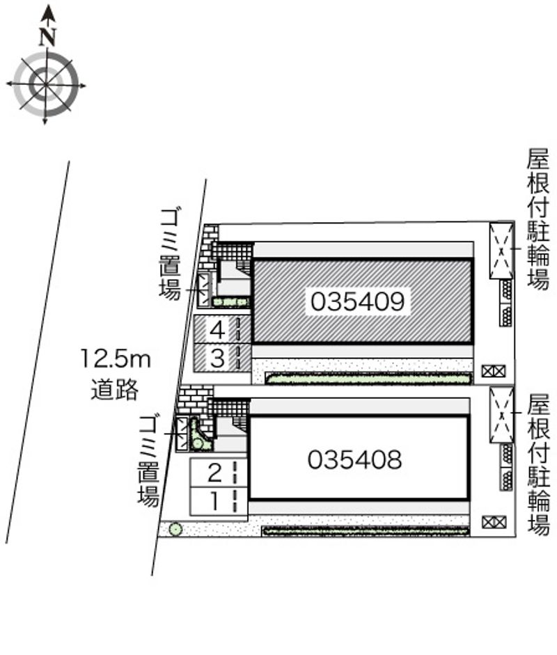 レオパレスウイング元城Ｂ 配置図
