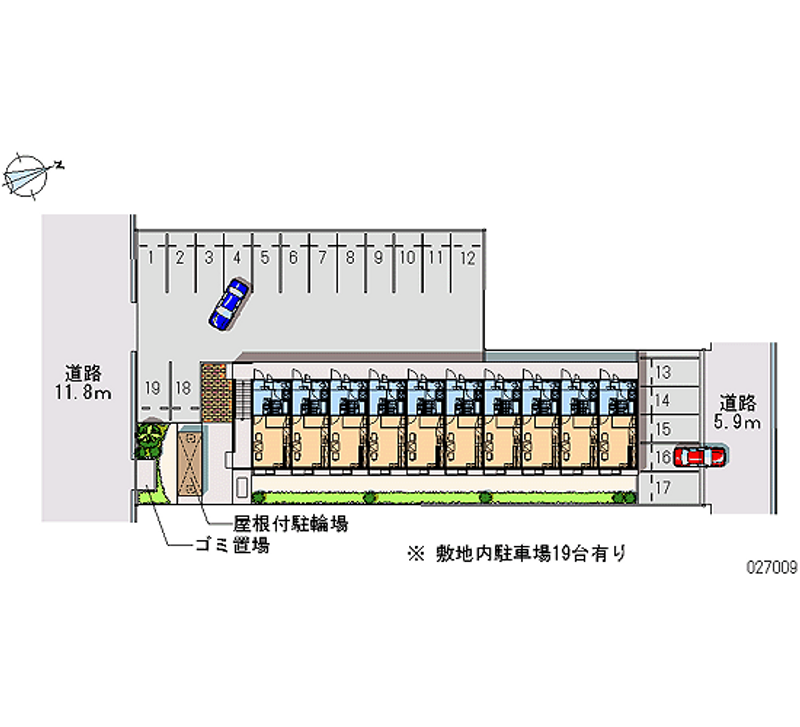 レオパレス華 月極駐車場