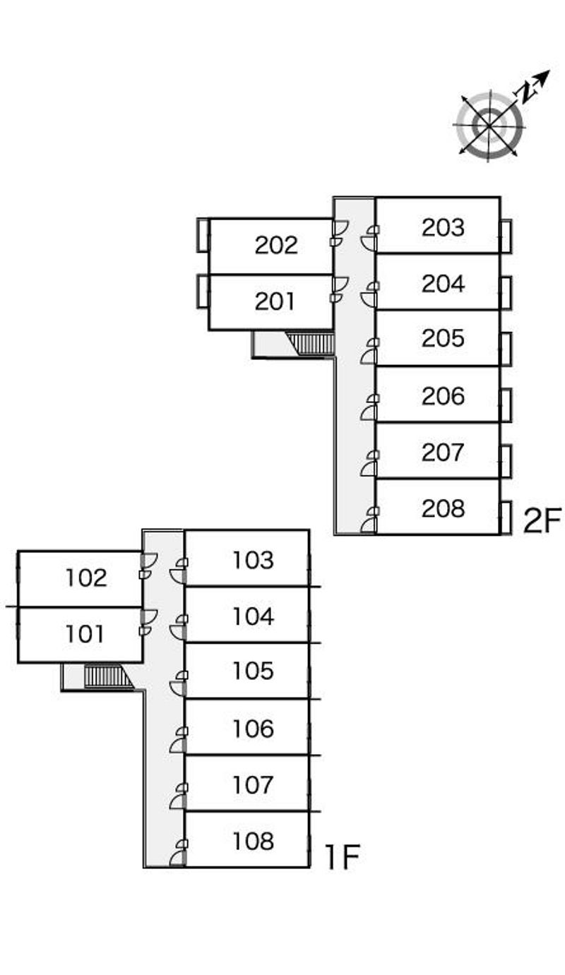 レオパレスサン　グリーン 間取配置図