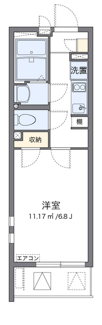 クレイノＨＩＫＡＲＩ 間取り図