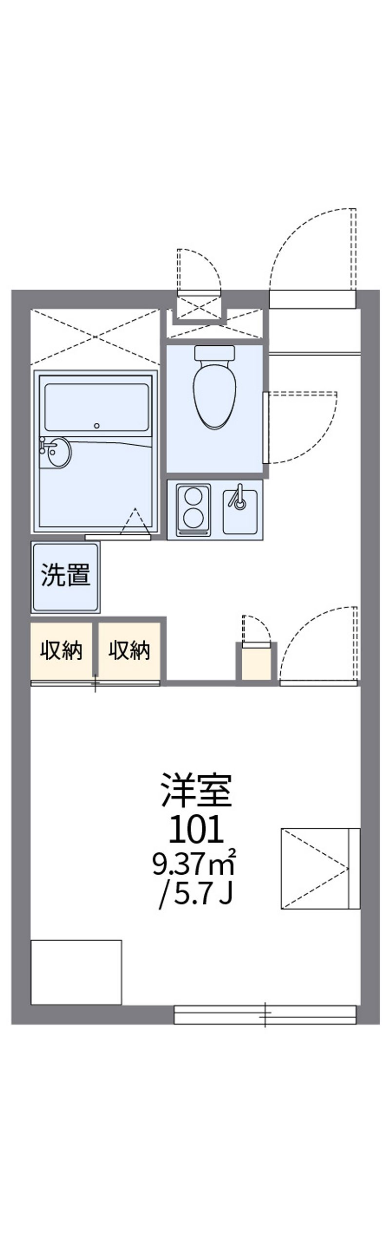 レオパレスソレーユ北鳥旗 間取図