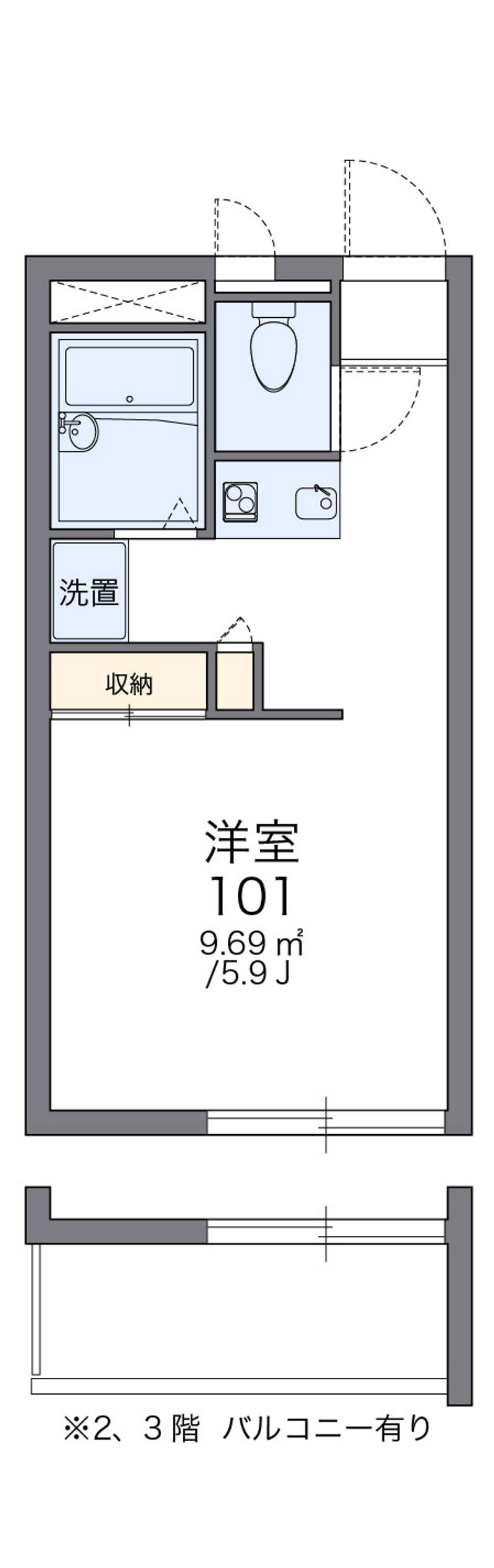 レオパレス栄 間取図