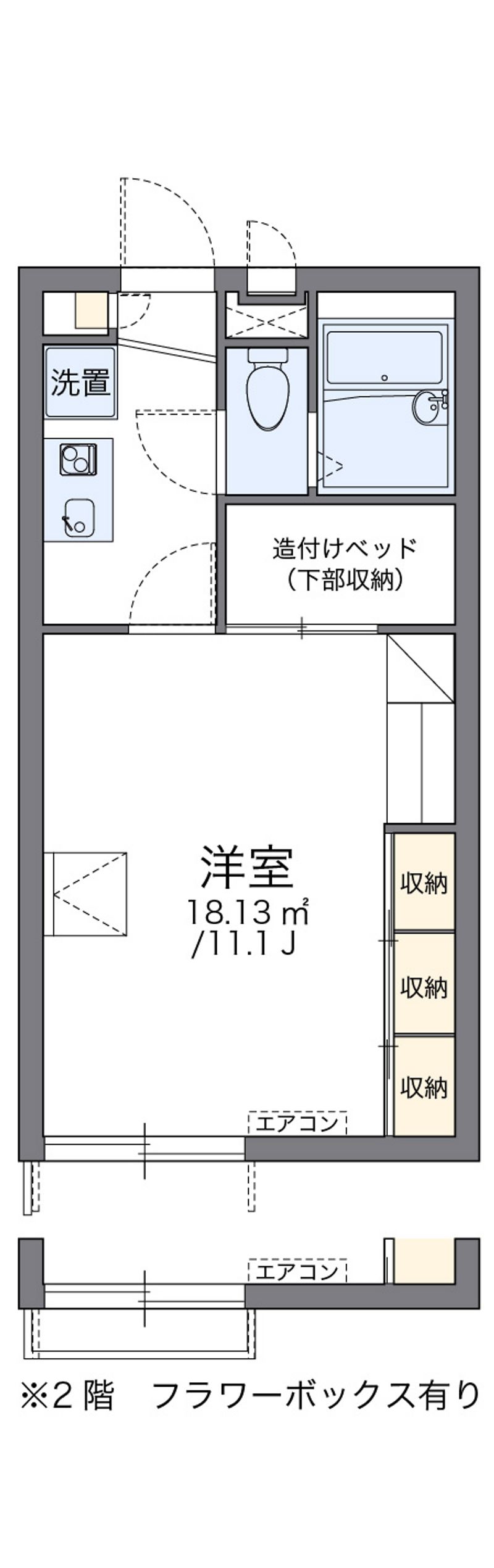 レオパレス波岡 間取図