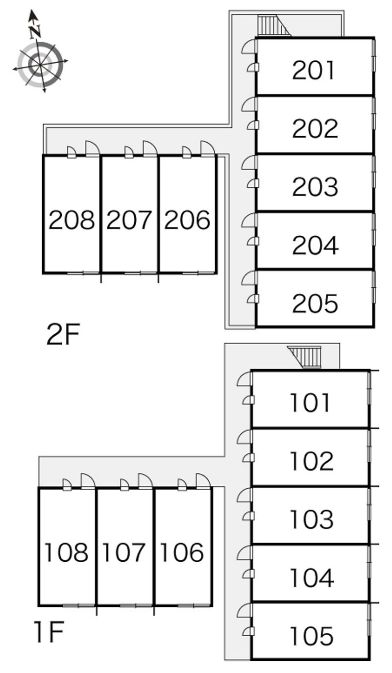 レオパレスこもれび 間取配置図