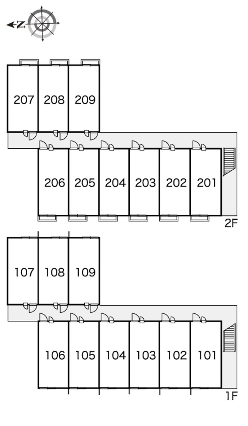 レオパレスエミール 間取配置図