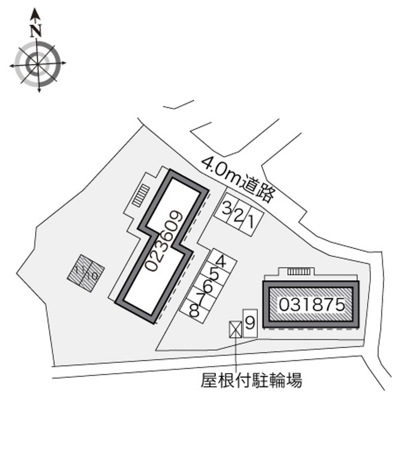 レオパレスヒルズ野比Ⅱ 配置図