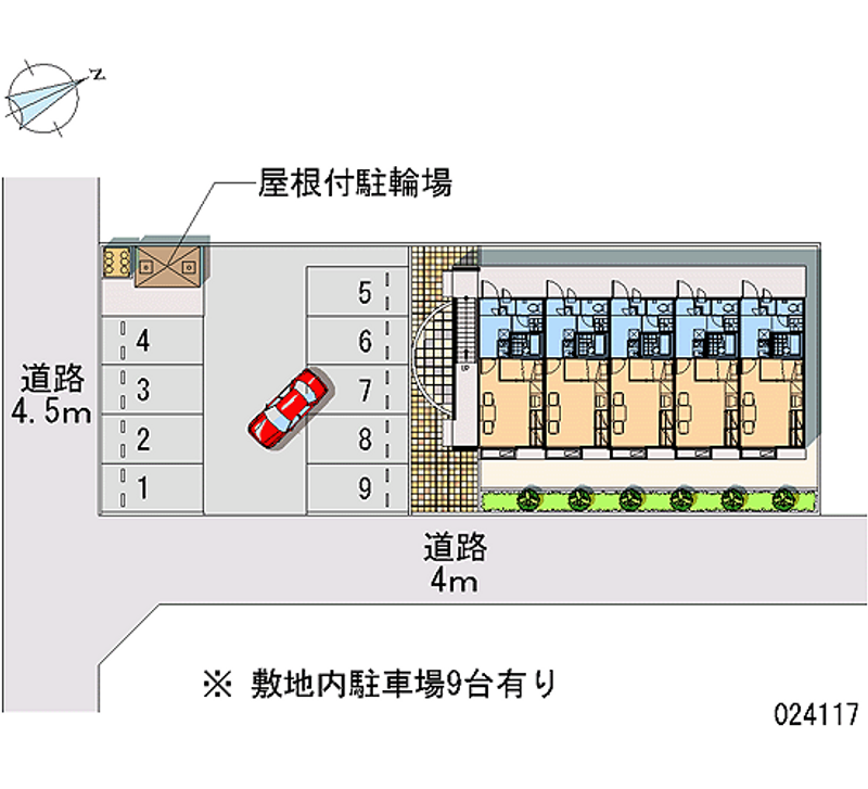 レオパレスアトムⅡ 月極駐車場