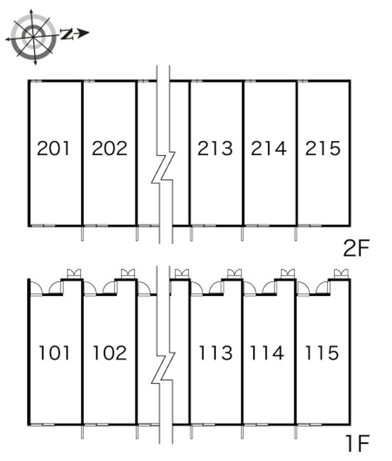 レオパレスどんぐり 間取配置図
