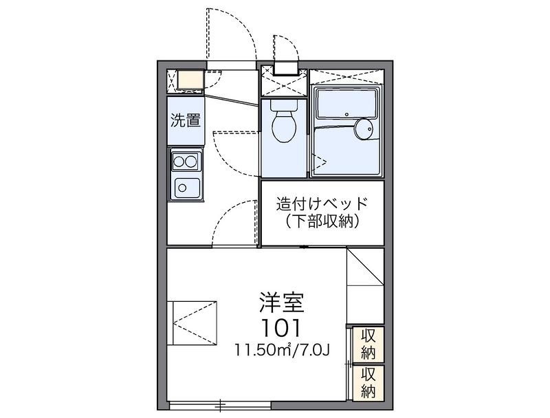 レオパレスレスポワール 間取図