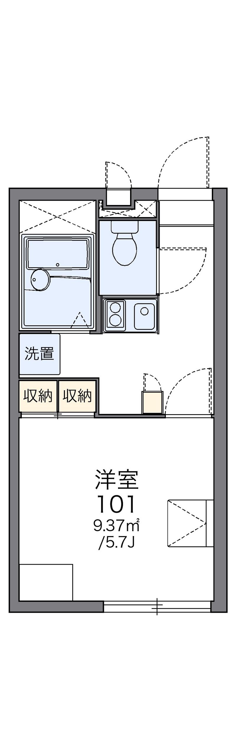 レオパレス焼山中央 間取図
