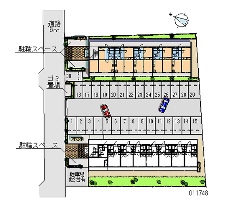 レオパレスＯＡＫＳ　ＲＥＳＩＤＥＮＣＥ　ＥＡＳＴ 月極駐車場