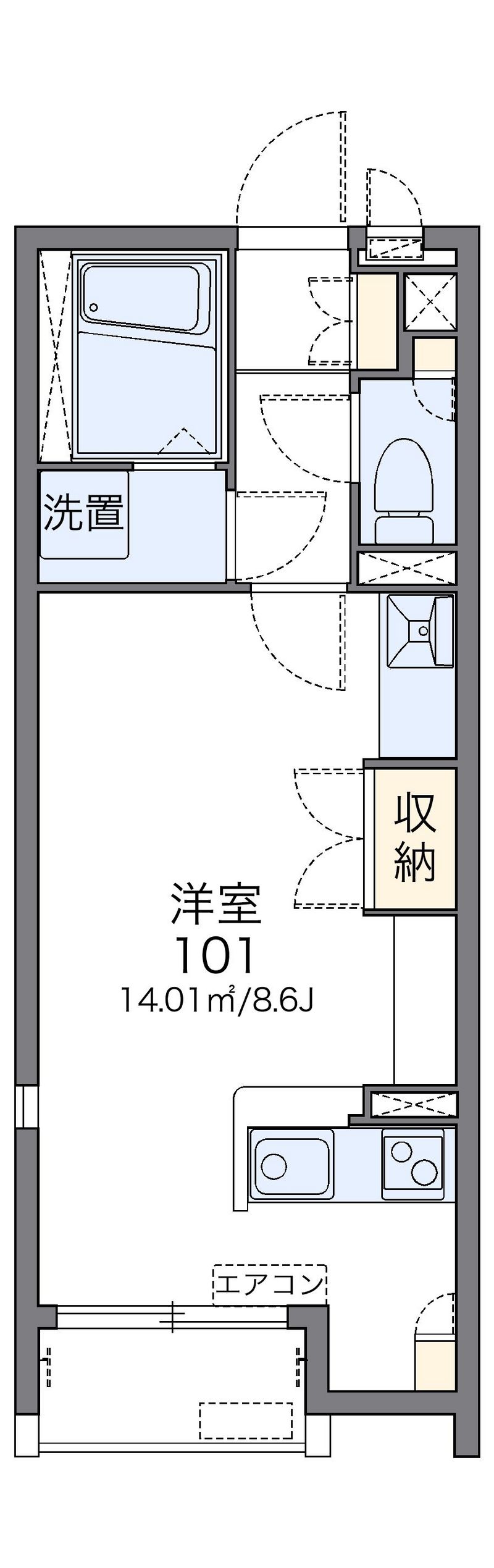 レオネクスト久々知Ⅲ 間取図
