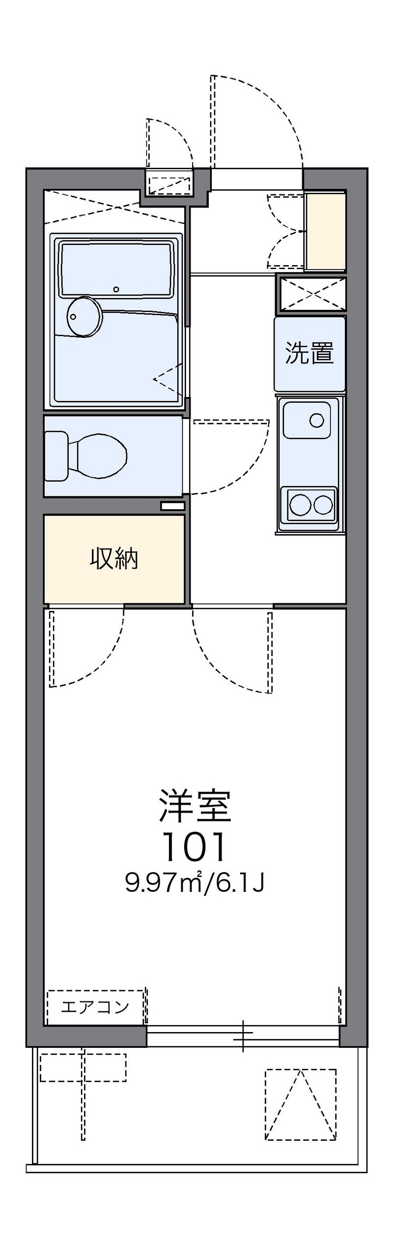 レオパレス本多二丁目 間取図