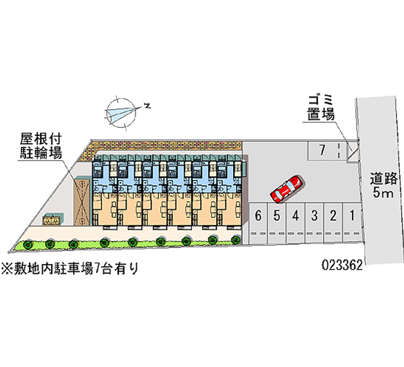 レオパレス富岡 月極駐車場