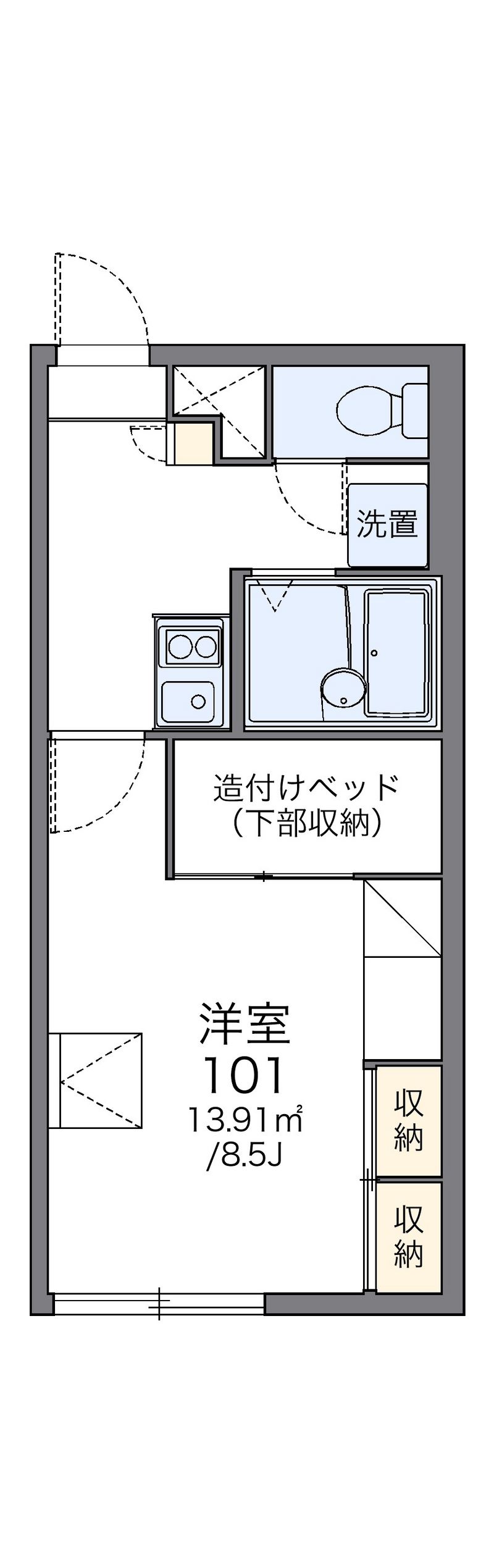 レオパレスプレミール 間取図