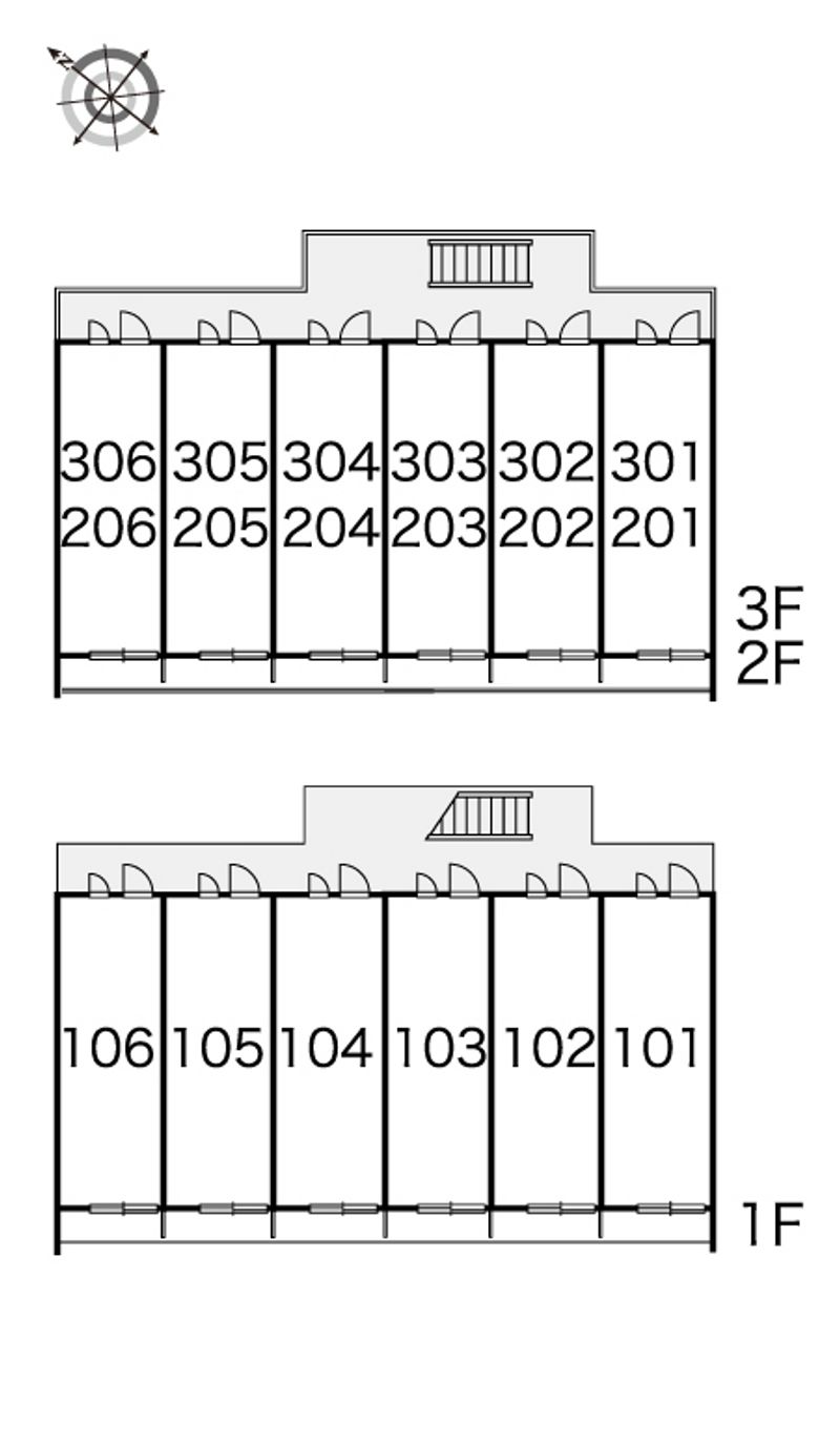 レオパレスフロントコート 間取配置図
