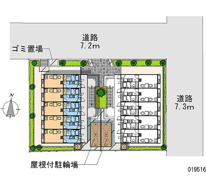 レオパレスパティオ久が原Ａ 区画図