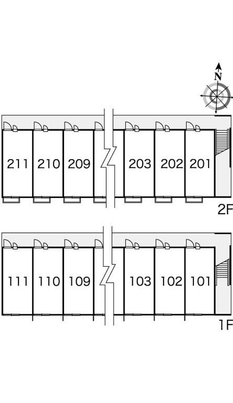 レオパレスフォレー 間取配置図