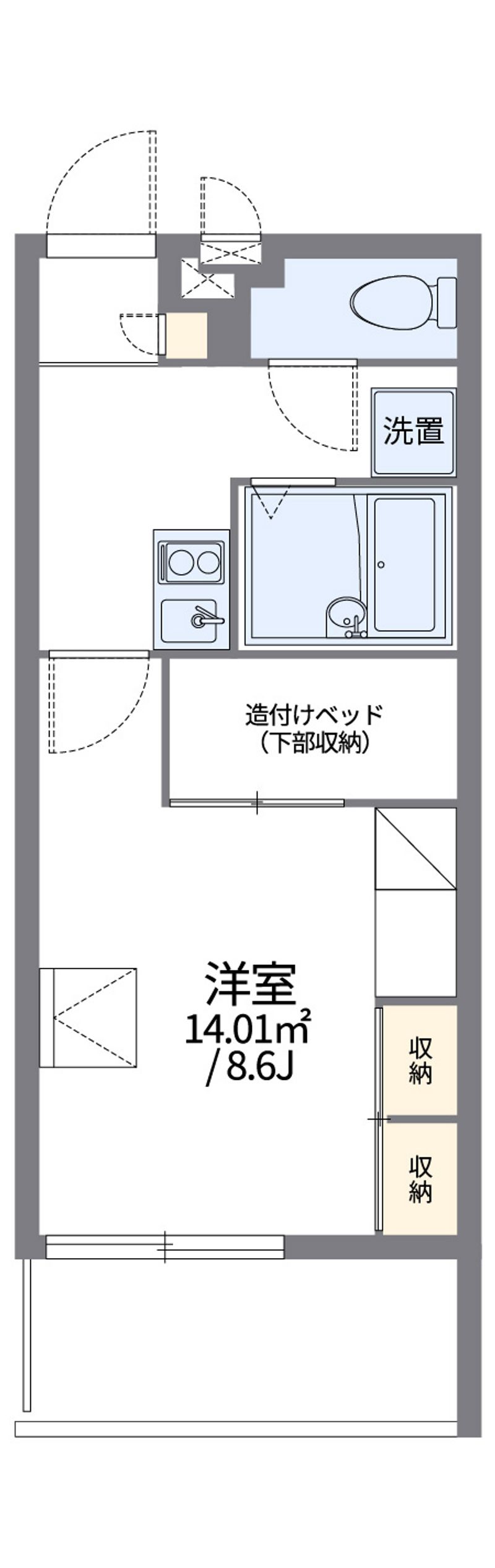 レオパレス大新 間取り