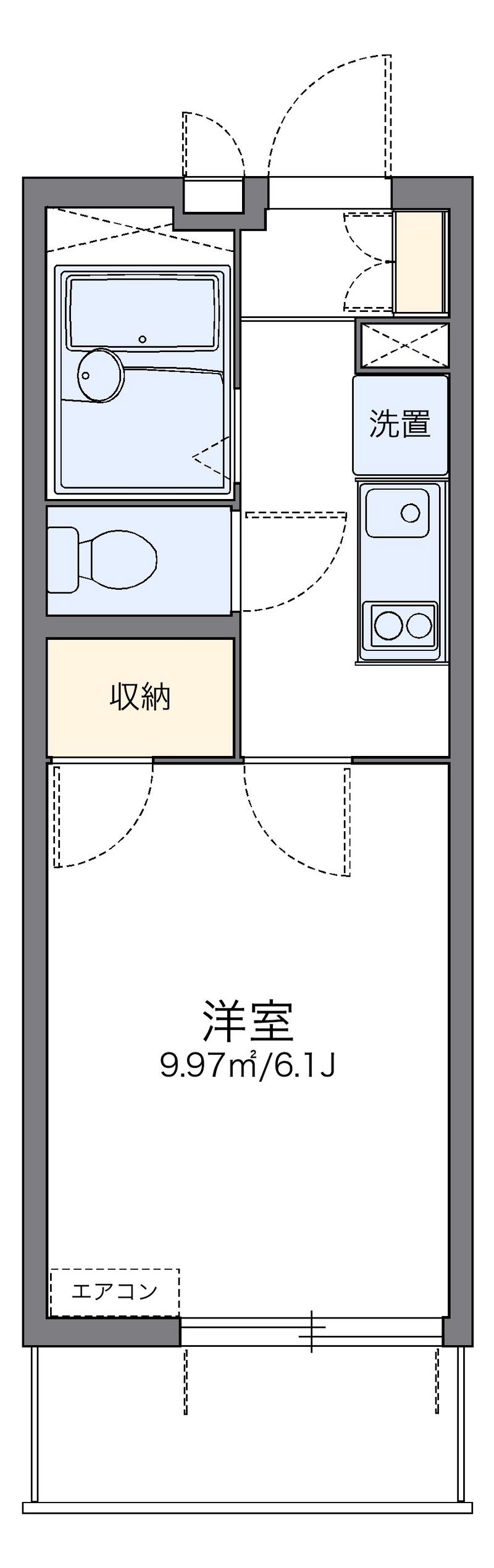 レオパレスマイン金山 間取図
