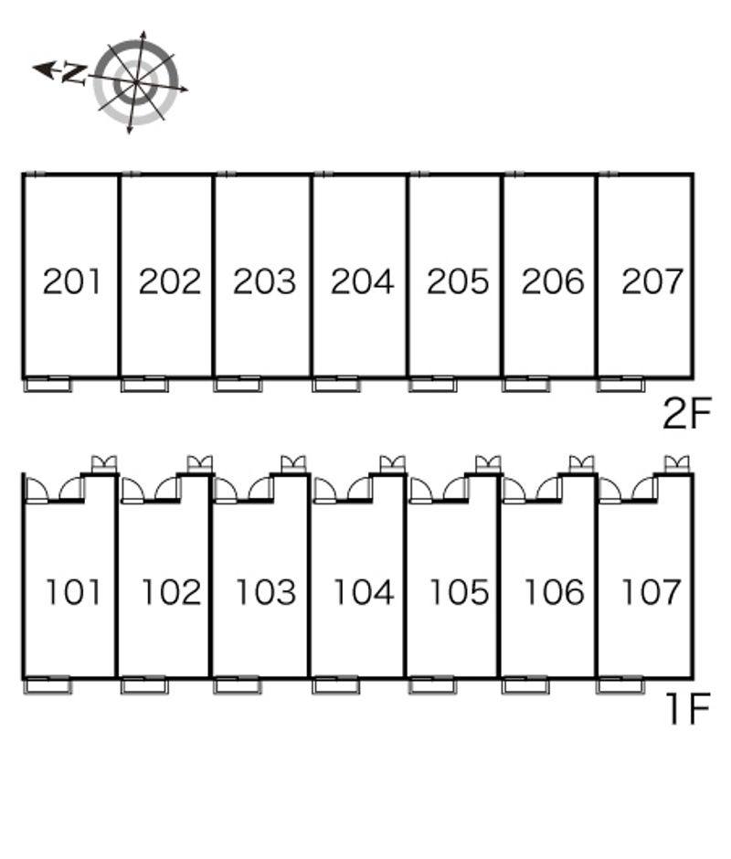 レオパレス雷電 間取り配置図
