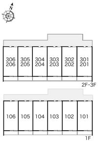 レオパレスあおぎり 間取配置図