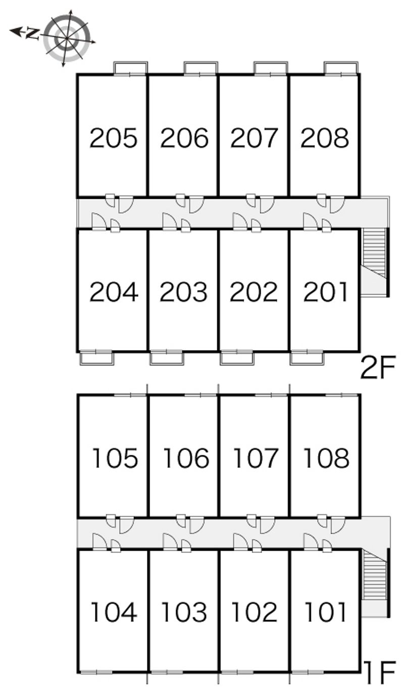 レオパレスハピネスⅡ 間取配置図