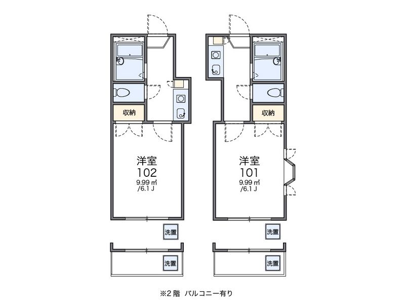 レオパレス板付Ⅱ 間取図