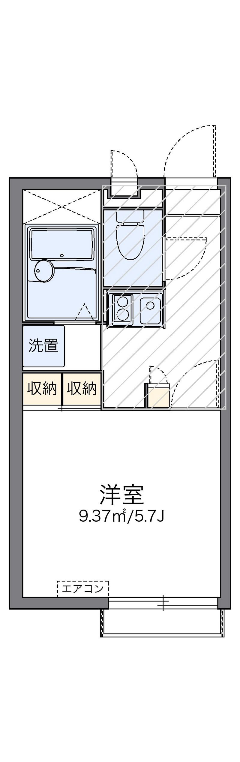 レオパレスルミネ 間取図