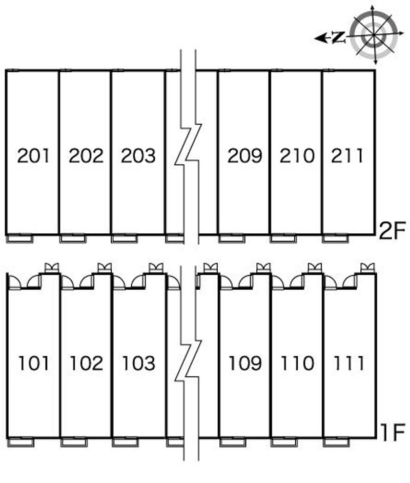 レオパレス古川Ⅲ 間取り配置図