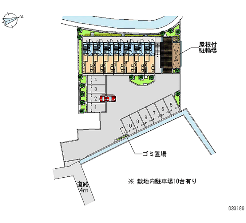 レオパレスフラワー開成Ⅱ 区画図