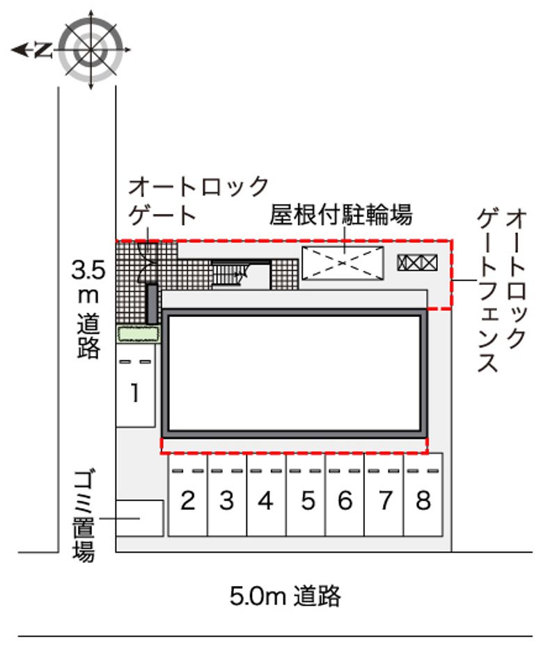 レオパレス拓亀島 配置図