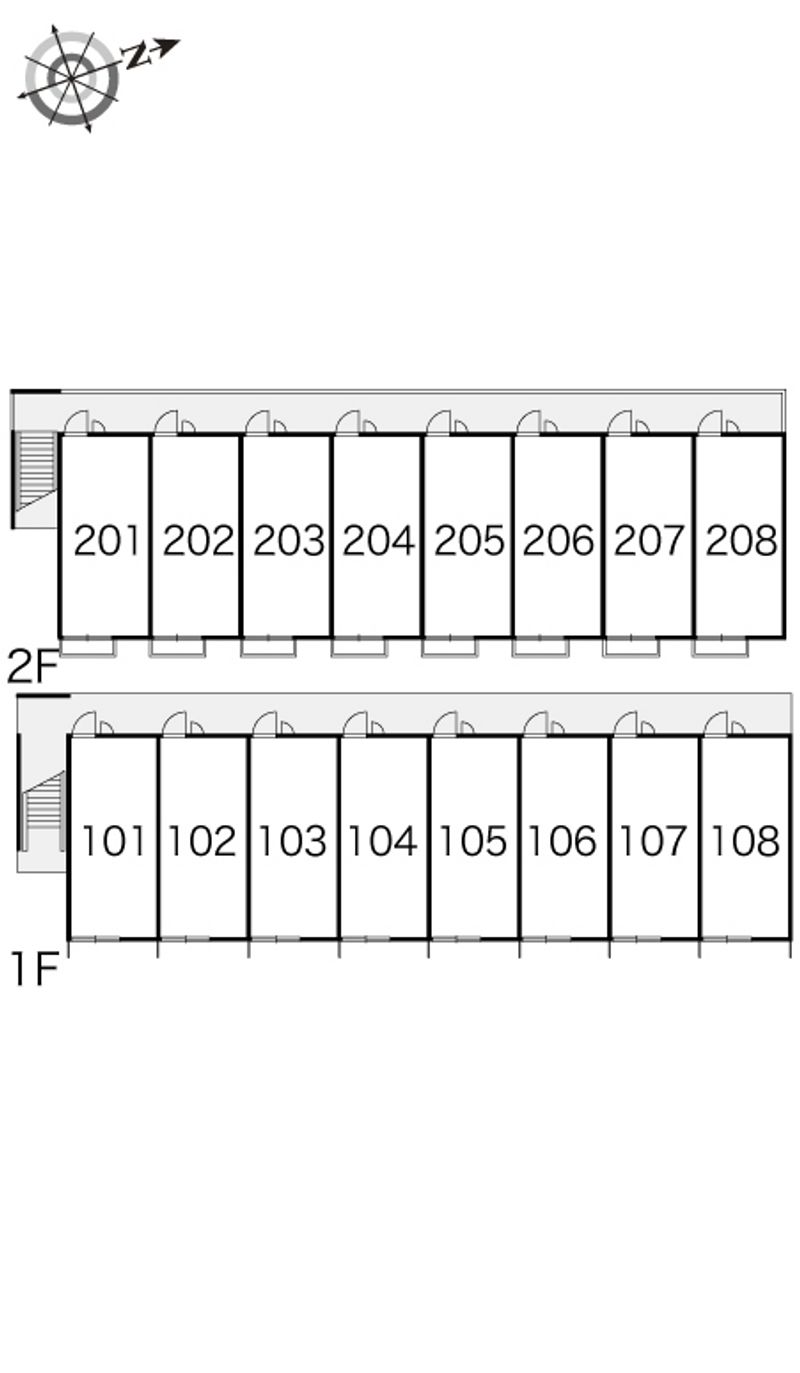 レオパレスクローバー 間取り配置図