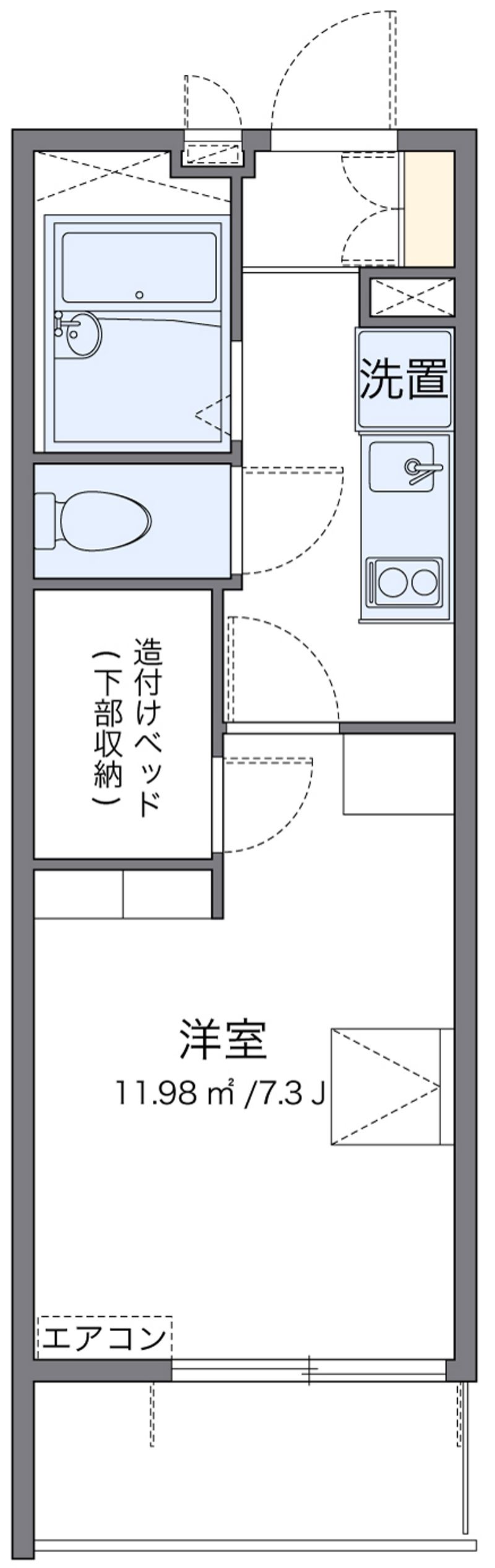 レオパレスワッフル 間取り