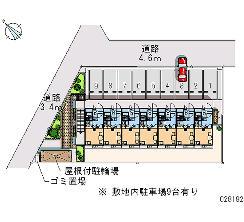 レオパレス楓 月極駐車場