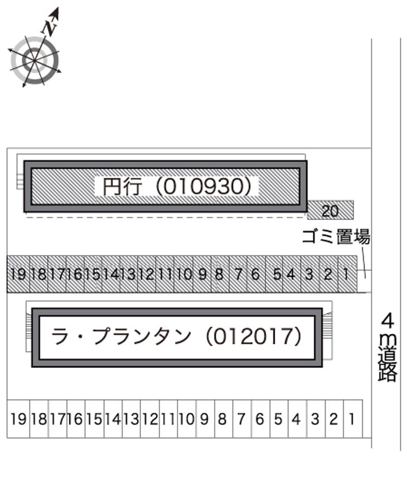 レオパレス円行 配置図
