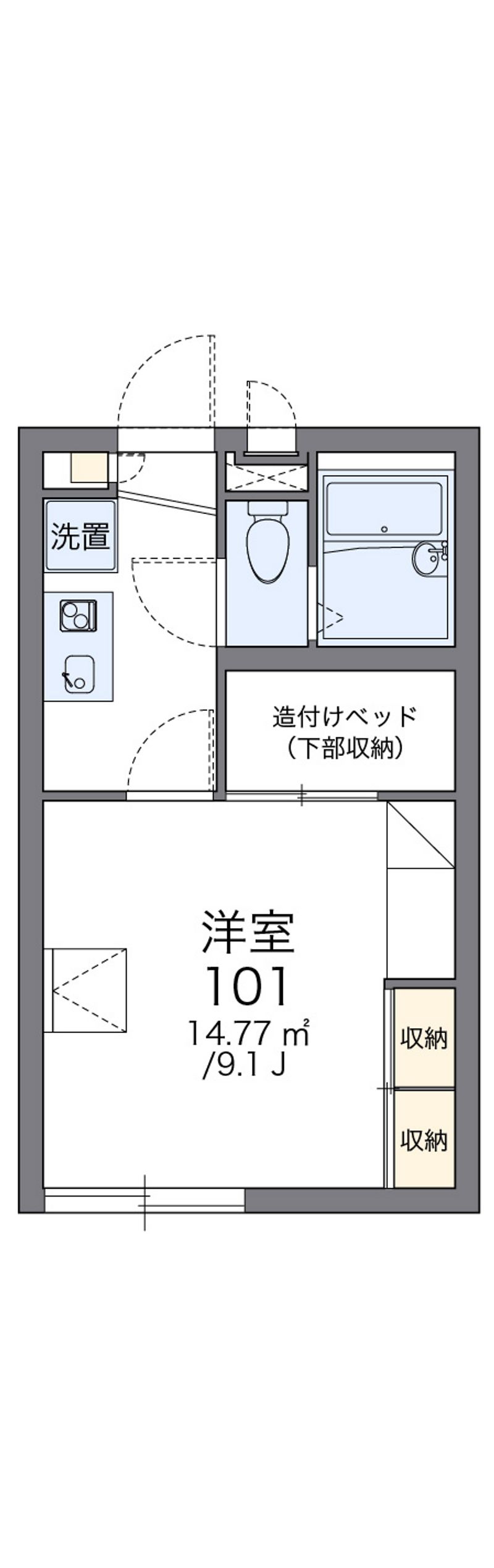 レオパレス眺湖Ⅱ 間取図