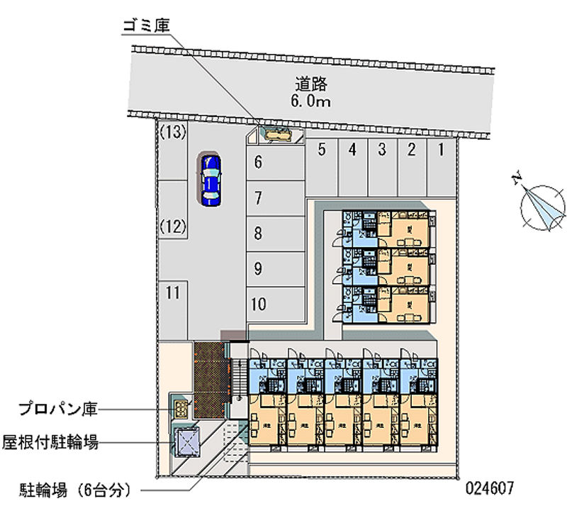 レオパレスフローラ 月極駐車場