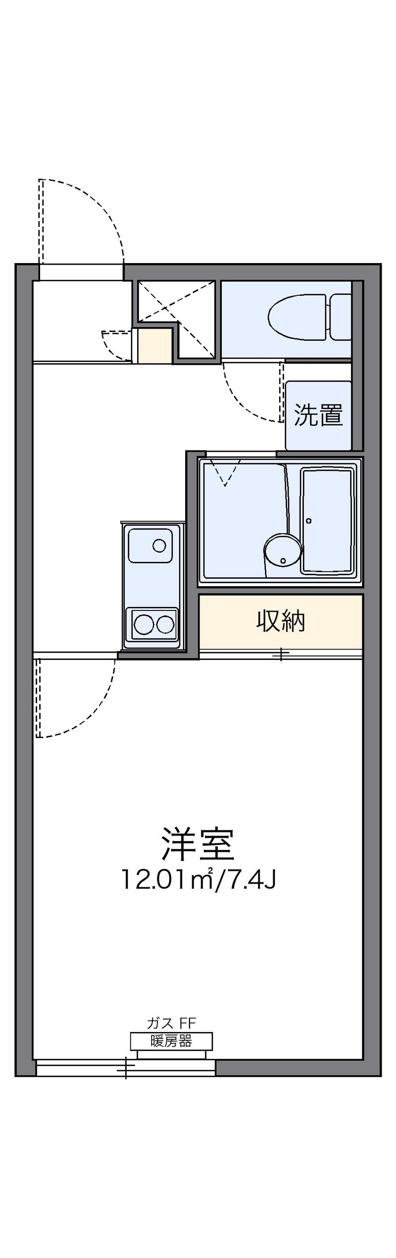 レオパレスハイツあい 間取図