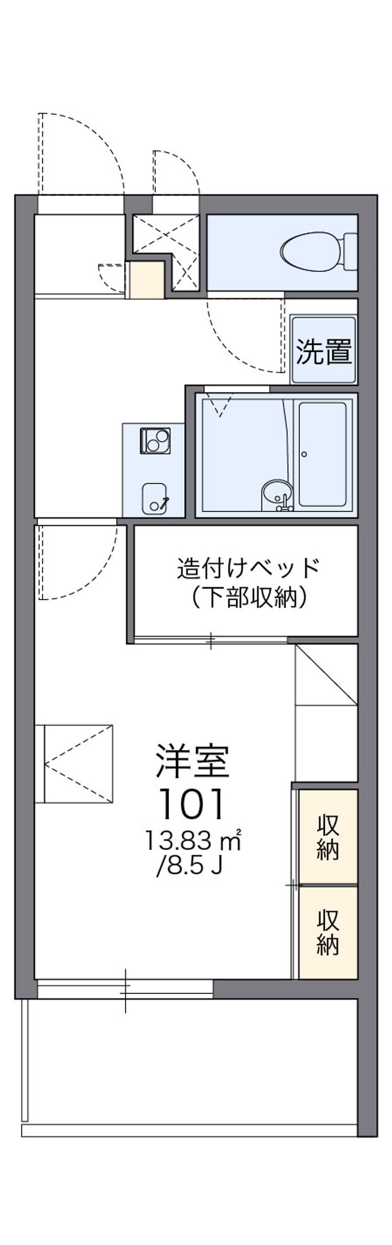 レオパレスサンライズ 間取図