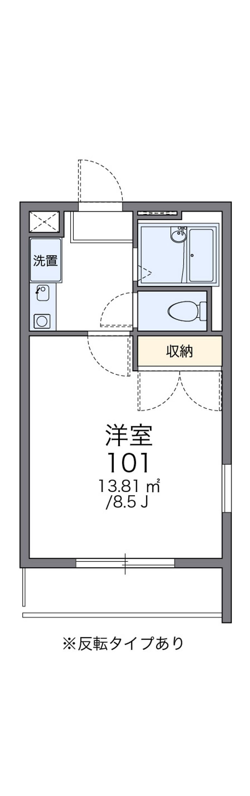 レオパレスほうれんそう１号館 間取図